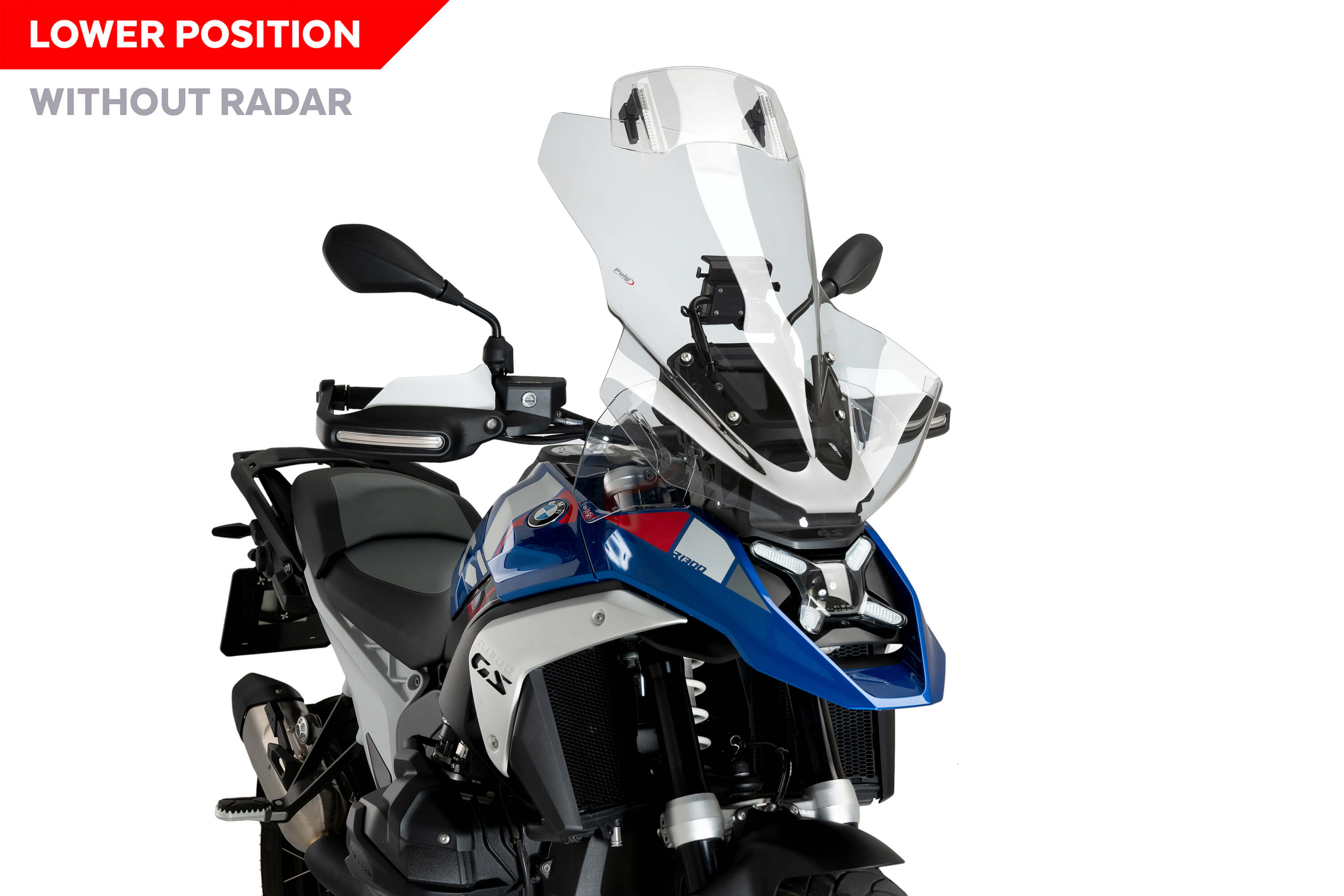Cúpula Puig Touring Plus con visera para Bmw R 1300 GS sin radar no compatible con pack enduro
