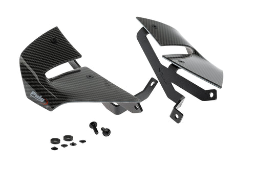 Alerones D12 en color símil carbono para Aprilia Tuono 457